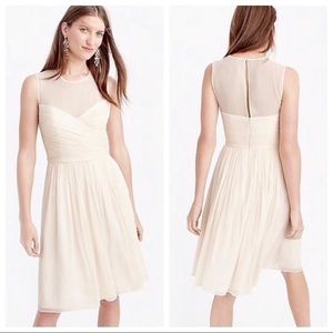 J.Crew | JCREW | J Crew Clara Ivory Silk Chiffon Dress J. Crew NWT New A25010
